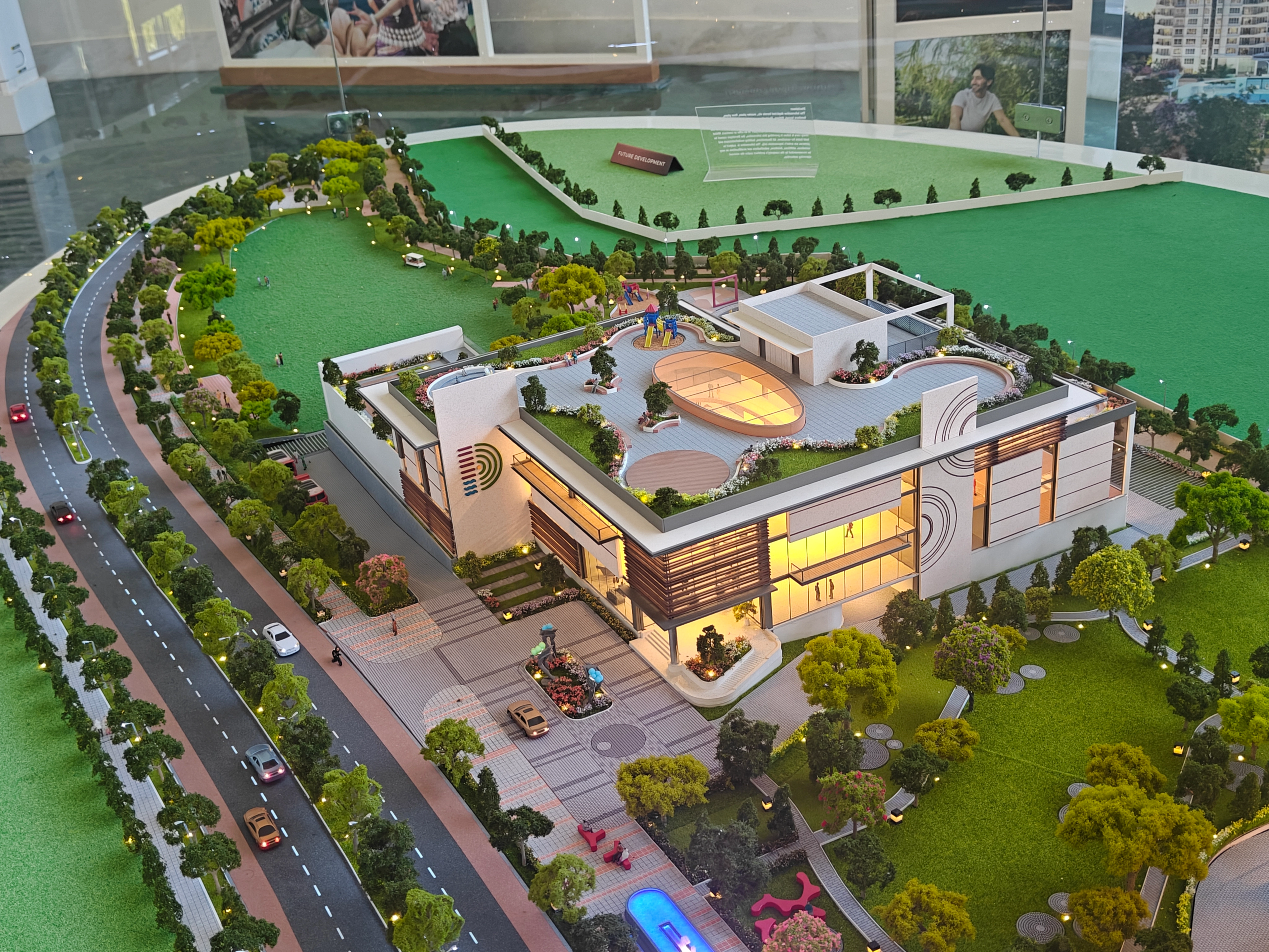 Nambiar District 25 Sarjapur Clubhouse Exterior Night View