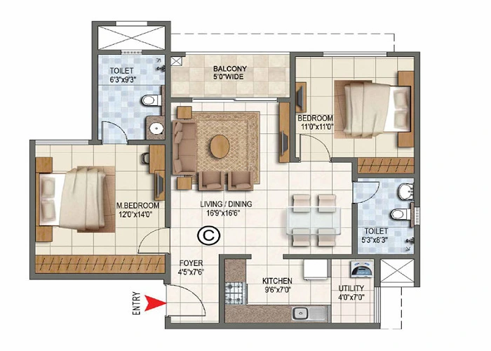 Nambiar Bellezea Floor Plan
