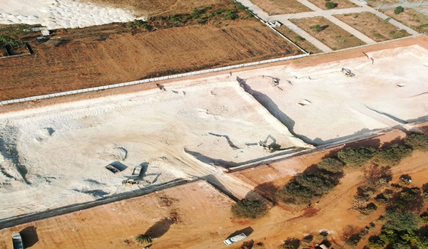 Nambiar District 25 Excavation in Progress Aerial View