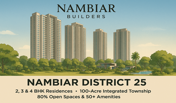 Developer of Nambiar District 25 is Nambiar Builders