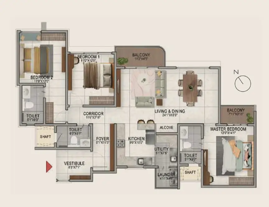 Nambiar District 25 Floor Plans