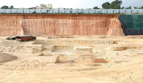 Nambiar District 25 Tower 5 Raft Rebar Works in Progress